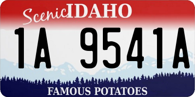 ID license plate 1A9541A