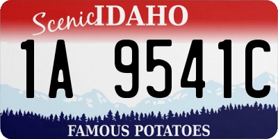 ID license plate 1A9541C
