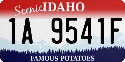 ID license plate 1A9541F