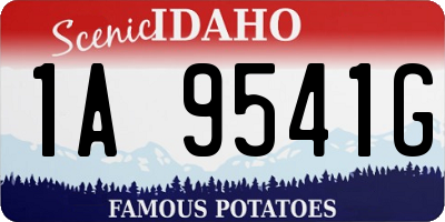 ID license plate 1A9541G