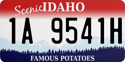 ID license plate 1A9541H
