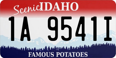 ID license plate 1A9541I