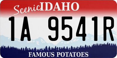 ID license plate 1A9541R