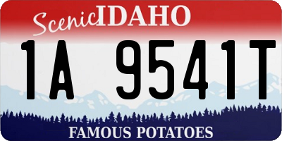 ID license plate 1A9541T