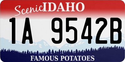 ID license plate 1A9542B