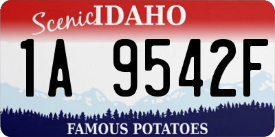 ID license plate 1A9542F