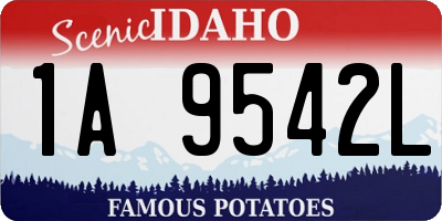 ID license plate 1A9542L
