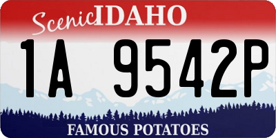 ID license plate 1A9542P
