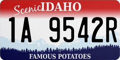 ID license plate 1A9542R
