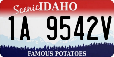 ID license plate 1A9542V