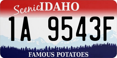 ID license plate 1A9543F