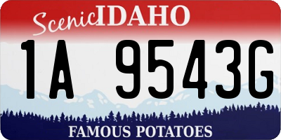 ID license plate 1A9543G