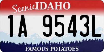 ID license plate 1A9543L
