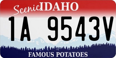 ID license plate 1A9543V