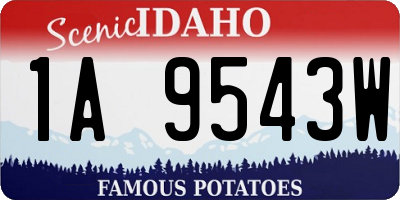 ID license plate 1A9543W
