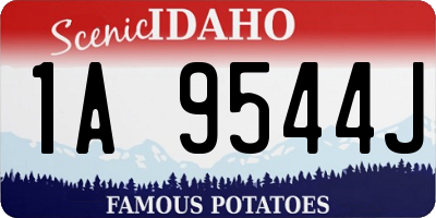 ID license plate 1A9544J