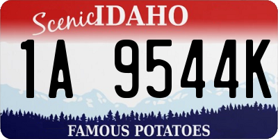 ID license plate 1A9544K