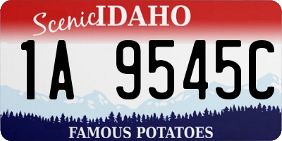 ID license plate 1A9545C