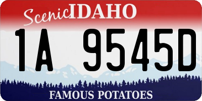 ID license plate 1A9545D