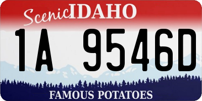 ID license plate 1A9546D