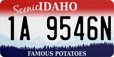 ID license plate 1A9546N