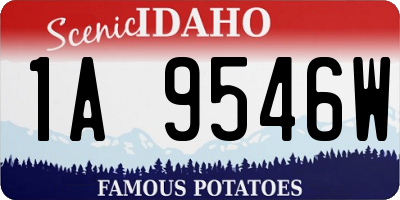 ID license plate 1A9546W