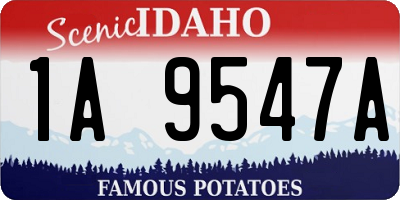 ID license plate 1A9547A