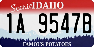 ID license plate 1A9547B