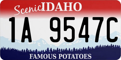 ID license plate 1A9547C