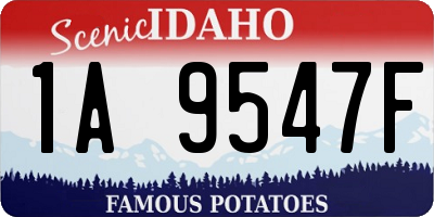 ID license plate 1A9547F