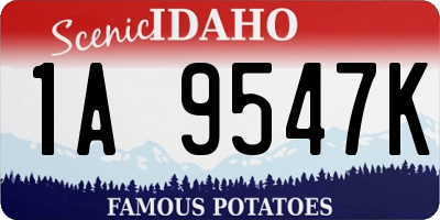 ID license plate 1A9547K