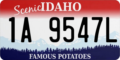 ID license plate 1A9547L