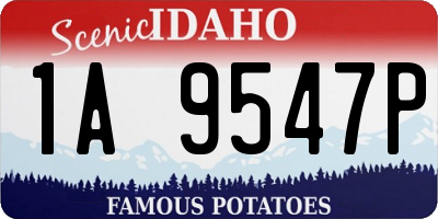 ID license plate 1A9547P