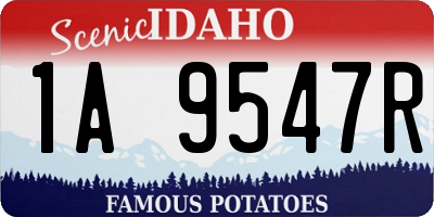 ID license plate 1A9547R