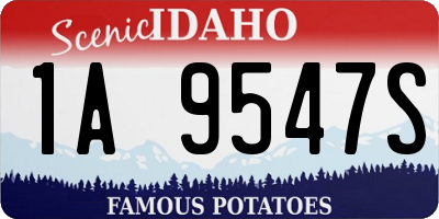 ID license plate 1A9547S
