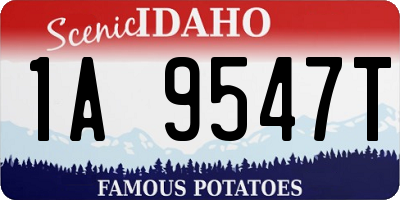 ID license plate 1A9547T