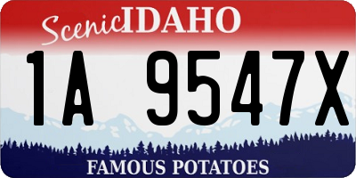 ID license plate 1A9547X