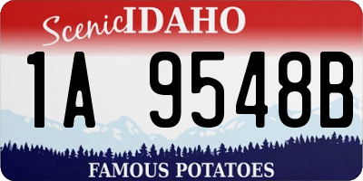 ID license plate 1A9548B