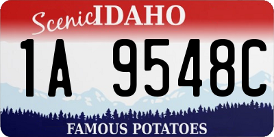 ID license plate 1A9548C