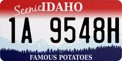 ID license plate 1A9548H