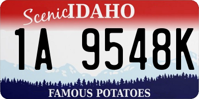 ID license plate 1A9548K
