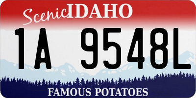ID license plate 1A9548L