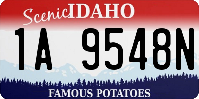 ID license plate 1A9548N