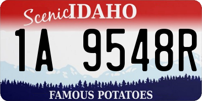 ID license plate 1A9548R