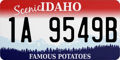 ID license plate 1A9549B