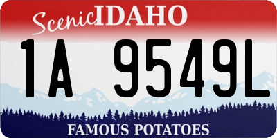 ID license plate 1A9549L