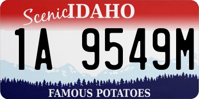 ID license plate 1A9549M