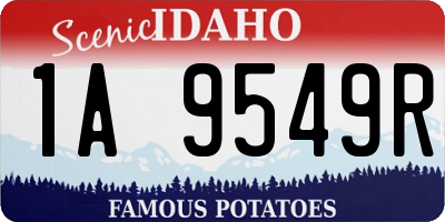 ID license plate 1A9549R