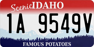 ID license plate 1A9549V