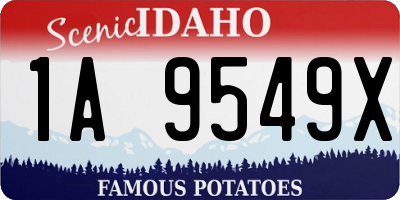 ID license plate 1A9549X